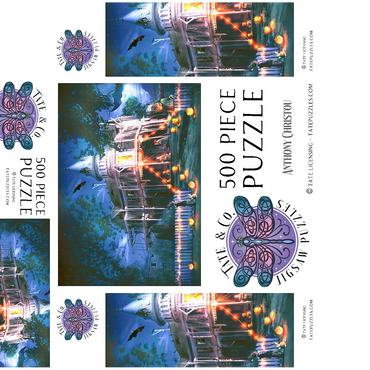 Halloween Haunted House - Anthony Christou 500 Jigsaw Puzzle box 3D Modell