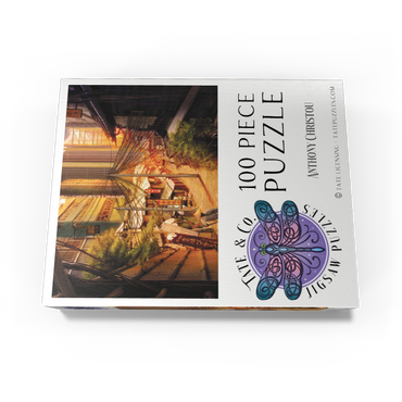 Cyberpunk Tokyo Markets Japan - Anthony Christou 100 Jigsaw Puzzle box view3