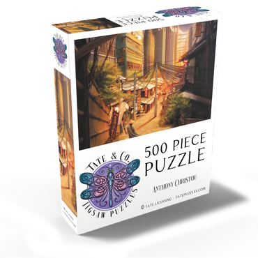 Cyberpunk Tokyo Markets Japan - Anthony Christou 500 Jigsaw Puzzle box view2