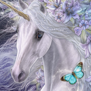 Lillicorn Floral Unicorn - Laurie Prindle 1000 Jigsaw Puzzle 3D Modell