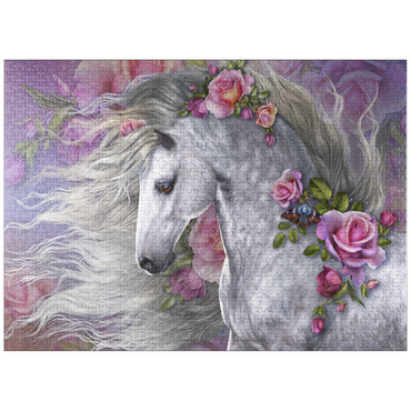 puzzleplate Summer Rose Horse - Laurie Prindle 1000 Jigsaw Puzzle
