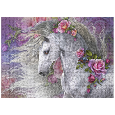 puzzleplate Summer Rose Horse - Laurie Prindle 500 Jigsaw Puzzle