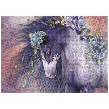puzzleplate Spring Blossom Horse - Laurie Prindle 500 Jigsaw Puzzle