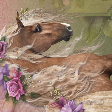 Beau Cheval Horse - Laurie Prindle 500 Jigsaw Puzzle 3D Modell