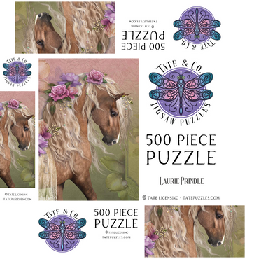 Beau Cheval Horse - Laurie Prindle 500 Jigsaw Puzzle box 3D Modell