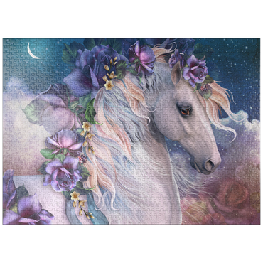 puzzleplate MoonFlower Horse - Laurie Prindle 1000 Jigsaw Puzzle