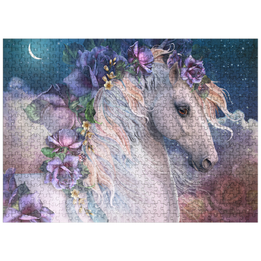 puzzleplate MoonFlower Horse - Laurie Prindle 500 Jigsaw Puzzle