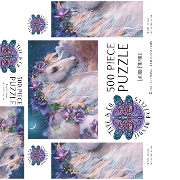 MoonFlower Horse - Laurie Prindle 500 Jigsaw Puzzle box 3D Modell