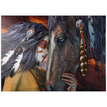puzzleplate Soul Touch Horse Laurie Prindle 1000 Jigsaw Puzzle
