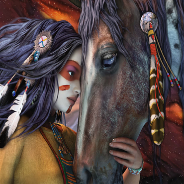 Soul Touch Horse Laurie Prindle 100 Jigsaw Puzzle 3D Modell