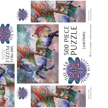 DreamChaser Horse Laurie Prindle 500 Jigsaw Puzzle box 3D Modell