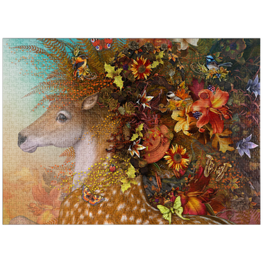 puzzleplate Forest Spirit: Fall Horse Laurie Prindle 1000 Jigsaw Puzzle