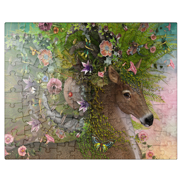 puzzleplate Forest Spirit: Spring Horse Laurie Prindle 100 Jigsaw Puzzle
