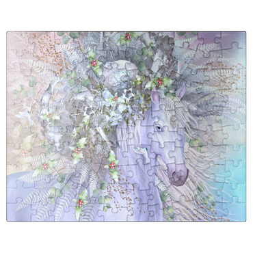 puzzleplate Forest Spirit: Winter Horse Laurie Prindle 100 Jigsaw Puzzle