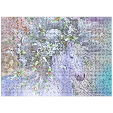 puzzleplate Forest Spirit: Winter Horse Laurie Prindle 500 Jigsaw Puzzle