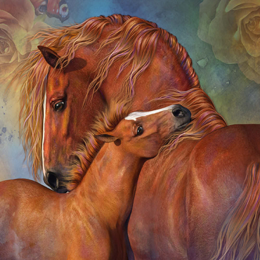 MotherLove Horse Laurie Prindle 100 Jigsaw Puzzle 3D Modell