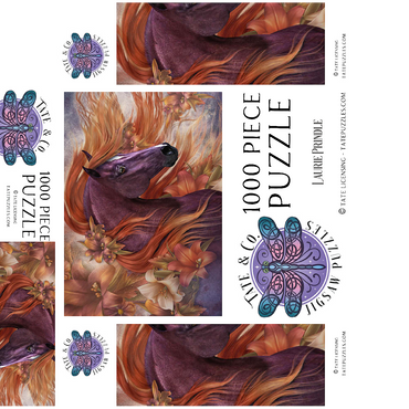 Autumn Fire II Horse Laurie Prindle 1000 Jigsaw Puzzle box 3D Modell