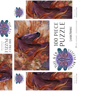 Autumn Fire II Horse Laurie Prindle 100 Jigsaw Puzzle box 3D Modell