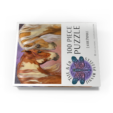 Two Hearts II Horses Laurie Prindle 100 Jigsaw Puzzle box view3