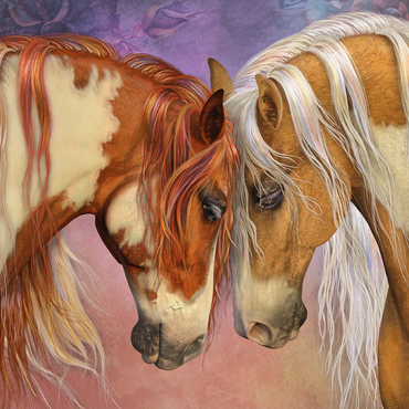 Two Hearts II Horses Laurie Prindle 500 Jigsaw Puzzle 3D Modell