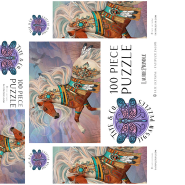 Redrock Mystic Horse Laurie Prindle 100 Jigsaw Puzzle box 3D Modell