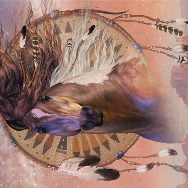 Native Son Native American Horse Laurie Prindle 1000 Jigsaw Puzzle 3D Modell