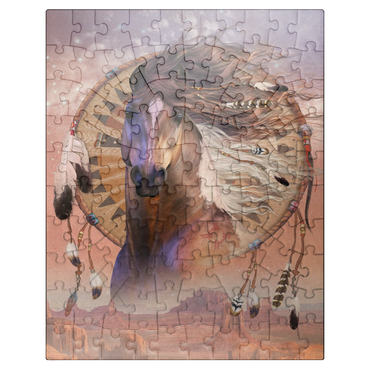 puzzleplate Native Son Native American Horse Laurie Prindle 100 Jigsaw Puzzle