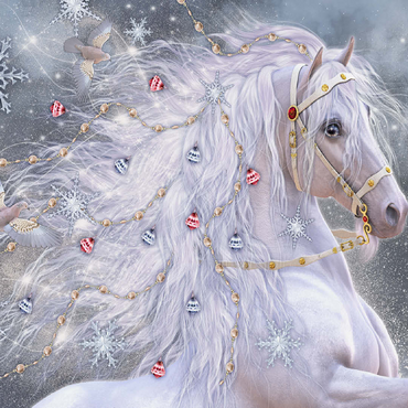 Christmas Magic Horse Laurie Prindle 100 Jigsaw Puzzle 3D Modell