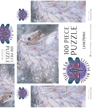 Christmas Magic Horse Laurie Prindle 100 Jigsaw Puzzle box 3D Modell