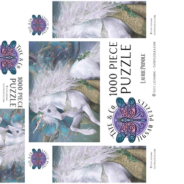 Kieran Unicorn Laurie Prindle 1000 Jigsaw Puzzle box 3D Modell