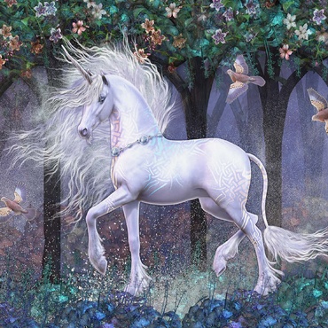 Sacred Grove Unicorn Laurie Prindle 100 Jigsaw Puzzle 3D Modell