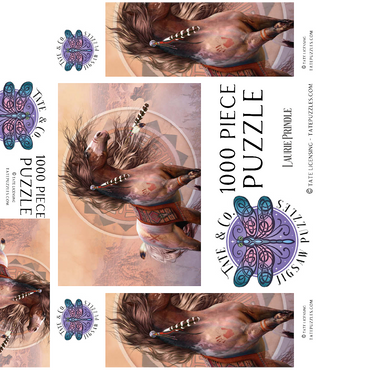 Spirit Warrior Native American Horse Laurie Prindle 1000 Jigsaw Puzzle box 3D Modell