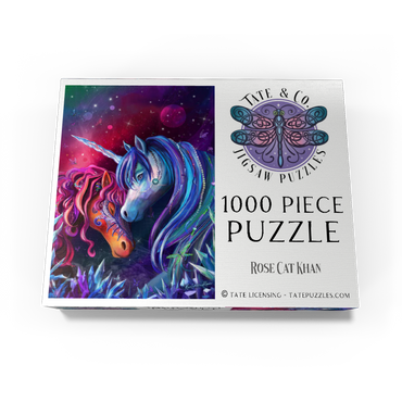 Crystal Garden Unicorns - Rose Cat Khan 1000 Jigsaw Puzzle box view3