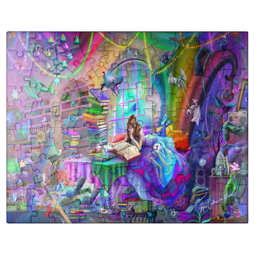 puzzleplate Magic Study Rainbow Edition - Rose Cat Khan 100 Jigsaw Puzzle