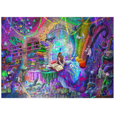 puzzleplate Magic Study Rainbow Edition - Rose Cat Khan 500 Jigsaw Puzzle