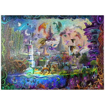 puzzleplate Magical Mythology - Rose Cat Khan 1000 Jigsaw Puzzle