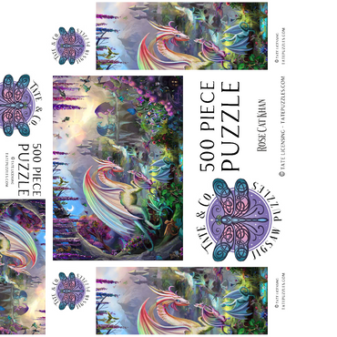 Dragon Valley - Rose Cat Khan 500 Jigsaw Puzzle box 3D Modell