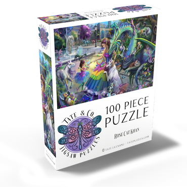 Dragon's Garden - Rose Cat Khan 100 Jigsaw Puzzle box view2
