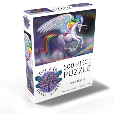 Rainbow Dancer Unicorn - Rose Cat Khan 500 Jigsaw Puzzle box view2