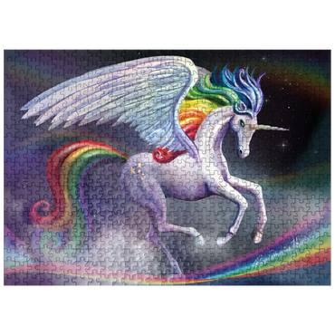 puzzleplate Rainbow Dancer Unicorn - Rose Cat Khan 500 Jigsaw Puzzle
