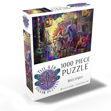 Twilight Unicorn Marketplace - Rose Cat Khan 1000 Jigsaw Puzzle box view2