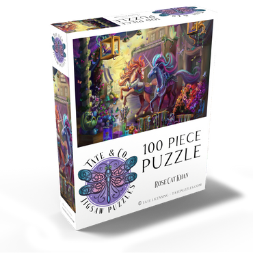 Twilight Unicorn Marketplace - Rose Cat Khan 100 Jigsaw Puzzle box view2