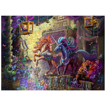 puzzleplate Twilight Unicorn Marketplace - Rose Cat Khan 500 Jigsaw Puzzle
