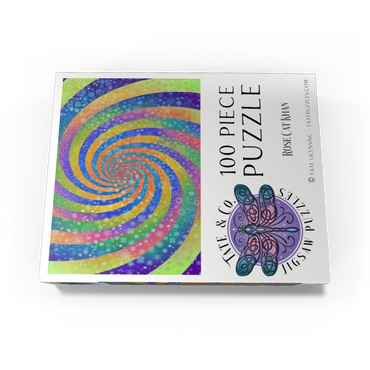 Swirl Rainbow Challenge - Rose Cat Khan 100 Jigsaw Puzzle box view3