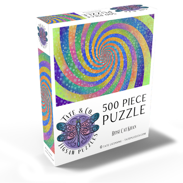 Swirl Rainbow Challenge - Rose Cat Khan 500 Jigsaw Puzzle box view2