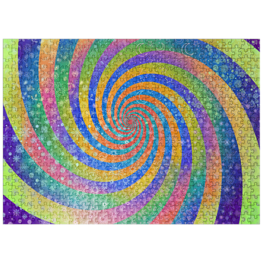 puzzleplate Swirl Rainbow Challenge - Rose Cat Khan 500 Jigsaw Puzzle