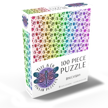 Dice Critters Challenge - Rose Cat Khan 100 Jigsaw Puzzle box view2