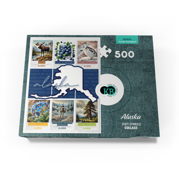 Alaska: State Symbols Poster 500 Jigsaw Puzzle box view3