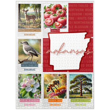 puzzleplate Arkansas: State Symbols Poster 1000 Jigsaw Puzzle