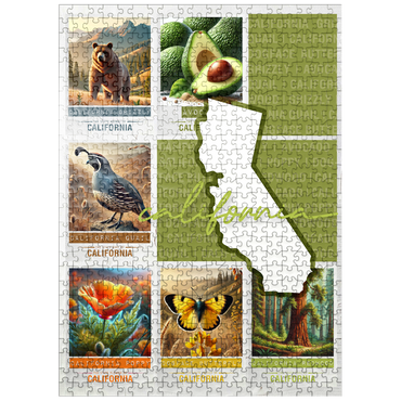 puzzleplate California: State Symbols Poster 500 Jigsaw Puzzle